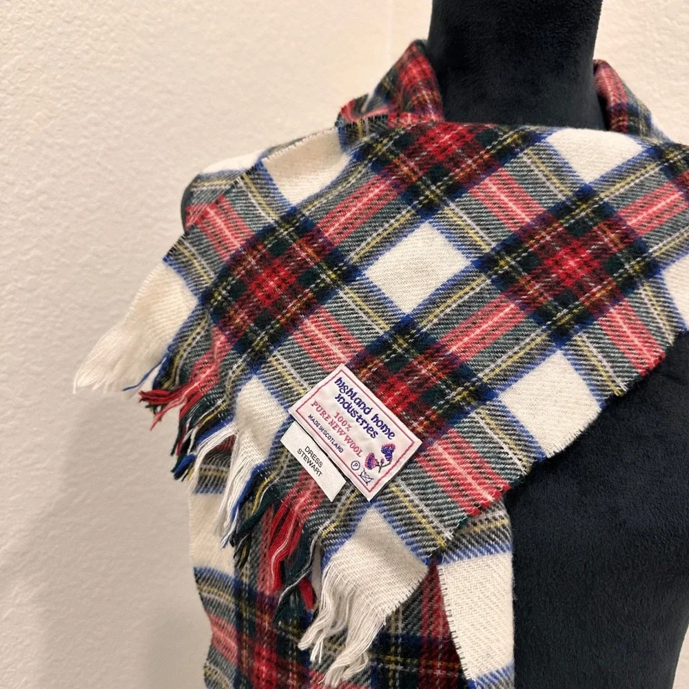 Highland Home Industries 100% New Pure Wool Scarf Holiday‎ Winter Scotland